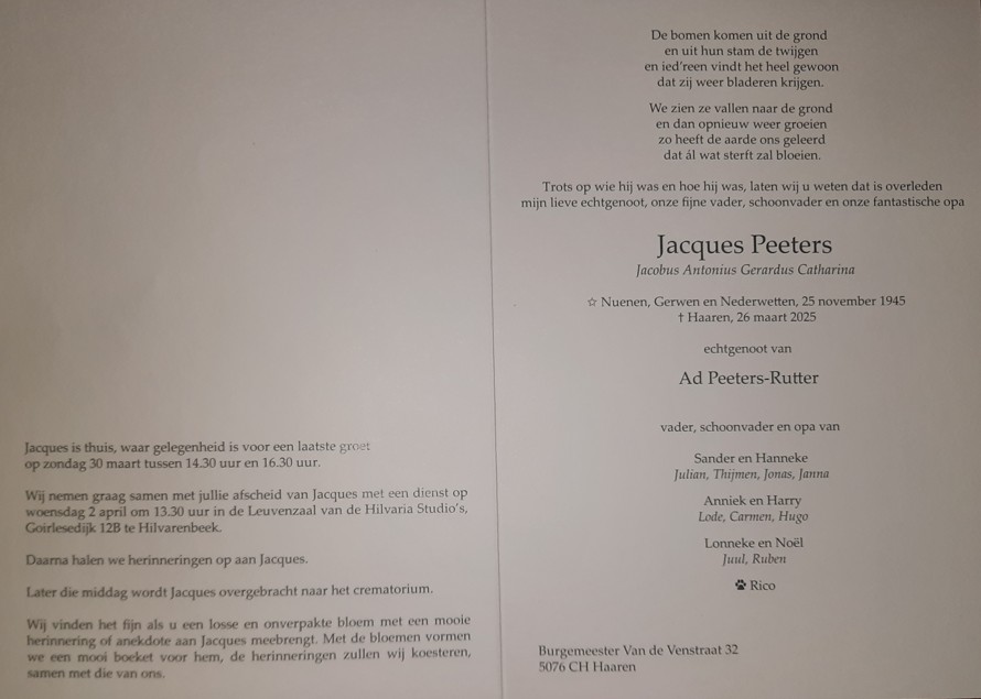 rouwbriefJacpeeters